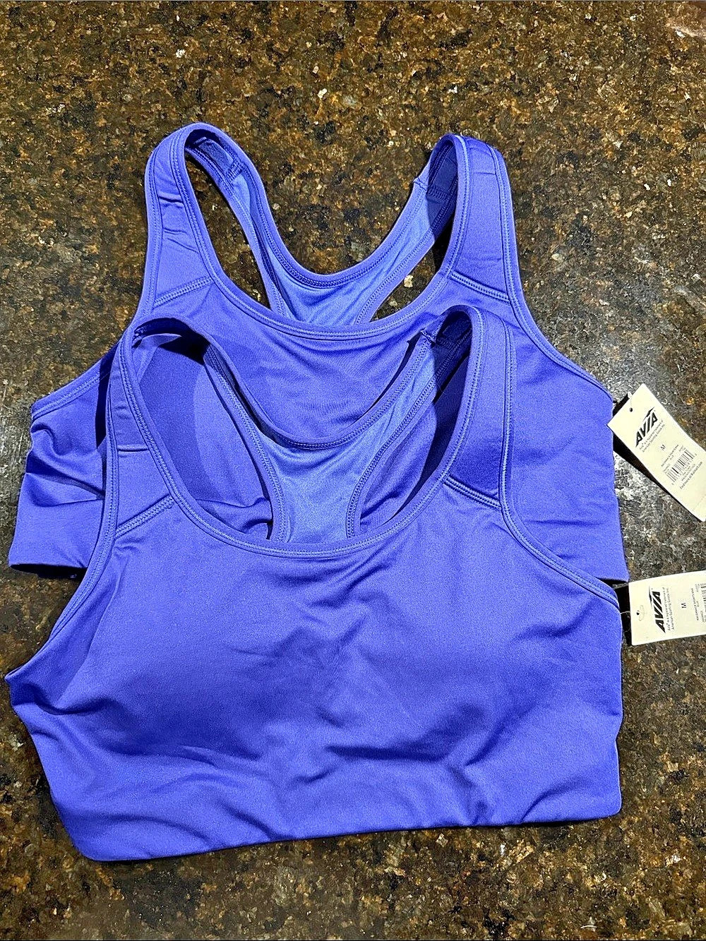 Two Sports Bras in Blue Size Medium NWT